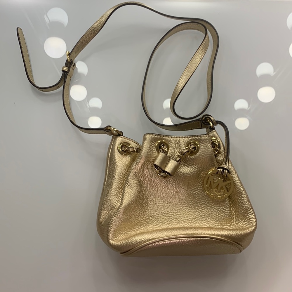 Gold Michael Kors purse